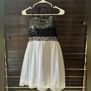 Black and White Sparkly Dress